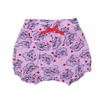 LIGHT PURPLE TEDDY DOUBLE POCKET SHORT FOR GIRLS